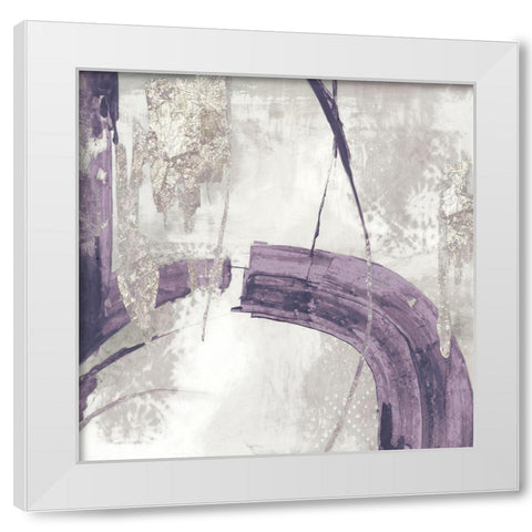 Black Ink I Lavender Version White Modern Wood Framed Art Print by PI Studio