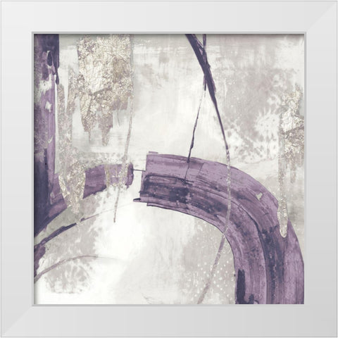 Black Ink I Lavender Version White Modern Wood Framed Art Print by PI Studio