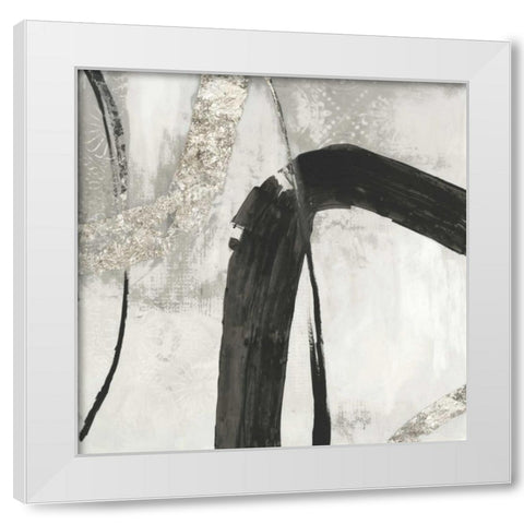 Black Ink II White Modern Wood Framed Art Print by PI Studio