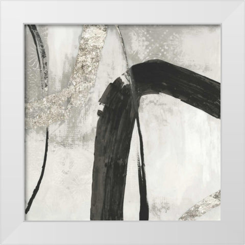 Black Ink II White Modern Wood Framed Art Print by PI Studio