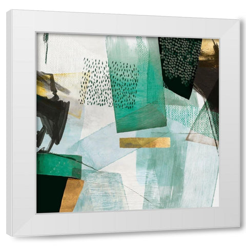 Transparent II Mint Version White Modern Wood Framed Art Print by PI Studio