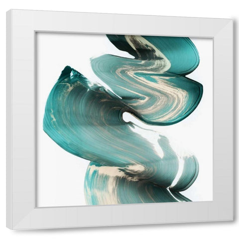 Swirl I  White Modern Wood Framed Art Print by PI Studio