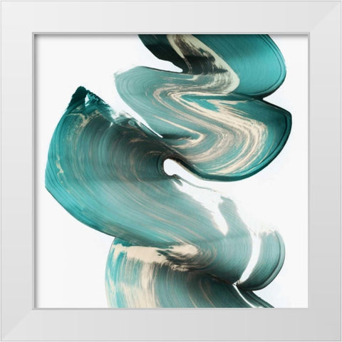 Swirl I  White Modern Wood Framed Art Print by PI Studio