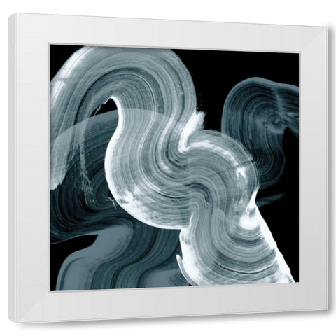 Swirl II White Modern Wood Framed Art Print by PI Studio