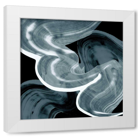 Swirl III White Modern Wood Framed Art Print by PI Studio