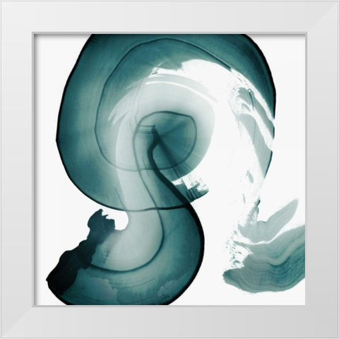 Swirl IV White Modern Wood Framed Art Print by PI Studio