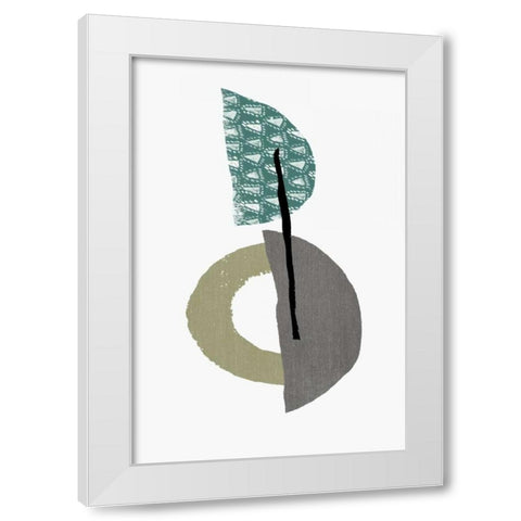 Path White Modern Wood Framed Art Print by PI Studio