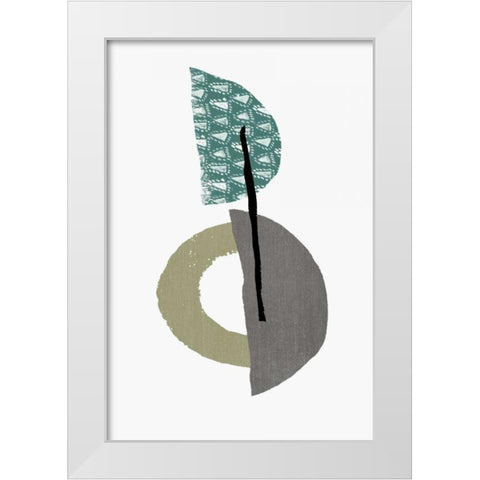 Path White Modern Wood Framed Art Print by PI Studio