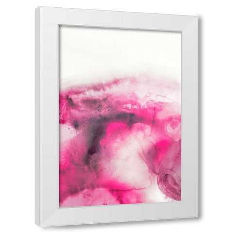 Lavender Bubbles I Blush Version White Modern Wood Framed Art Print by PI Studio