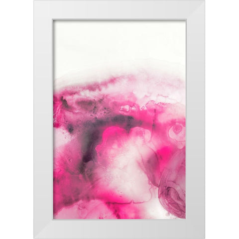 Lavender Bubbles I Blush Version White Modern Wood Framed Art Print by PI Studio
