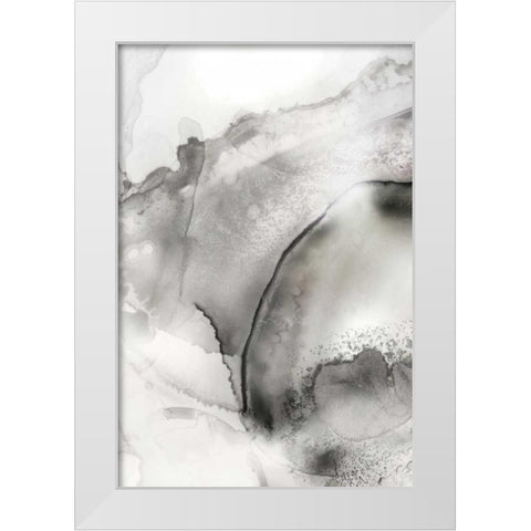 Mint Bubbles II Grey Version White Modern Wood Framed Art Print by PI Studio
