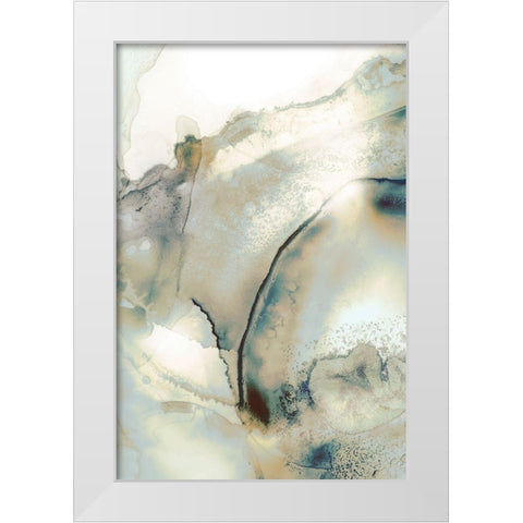 Mint Bubbles II Neutral Version White Modern Wood Framed Art Print by PI Studio