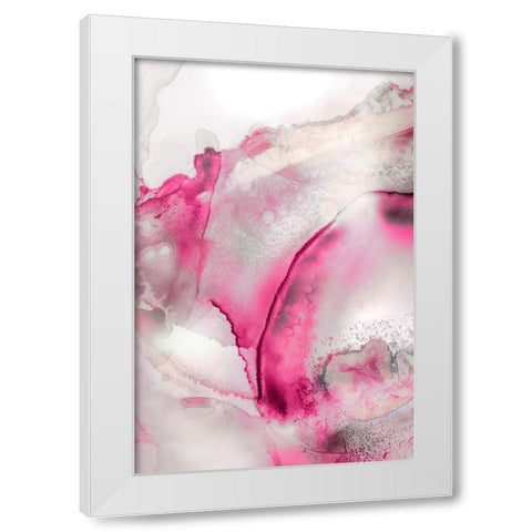 Mint Bubbles II Blush Version White Modern Wood Framed Art Print by PI Studio