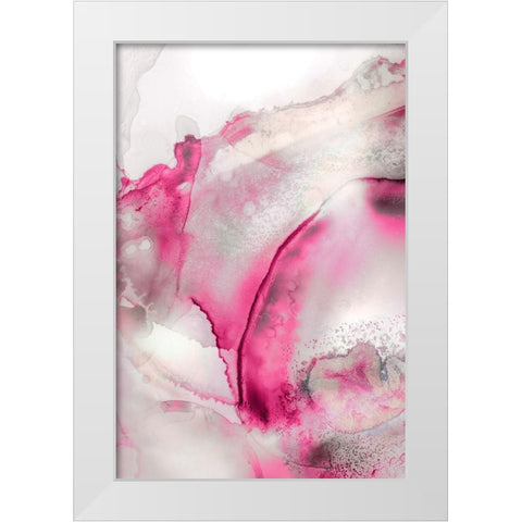 Mint Bubbles II Blush Version White Modern Wood Framed Art Print by PI Studio