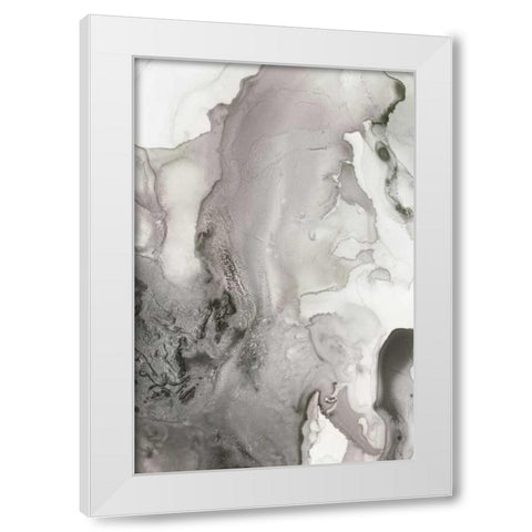 Mint Bubbles III Grey Version White Modern Wood Framed Art Print by PI Studio