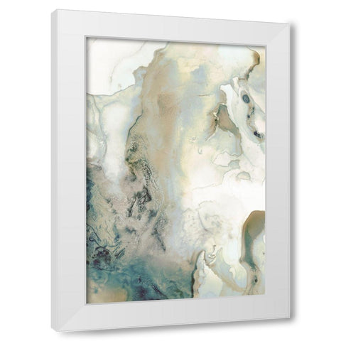 Mint Bubbles III Neutral Version White Modern Wood Framed Art Print by PI Studio