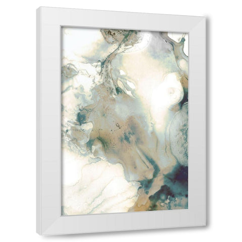 Mint Bubbles IV Neutral Version White Modern Wood Framed Art Print by PI Studio