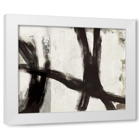 Brush II White Modern Wood Framed Art Print by PI Studio