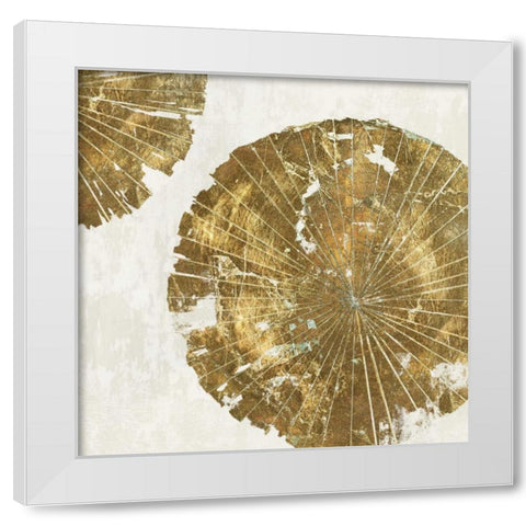 Gold Plate I White Modern Wood Framed Art Print by PI Studio