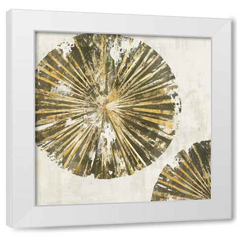 Gold Plate II White Modern Wood Framed Art Print by PI Studio