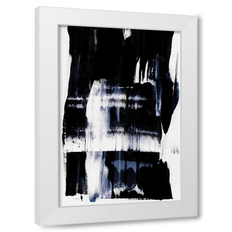 Swipe White Modern Wood Framed Art Print by PI Studio