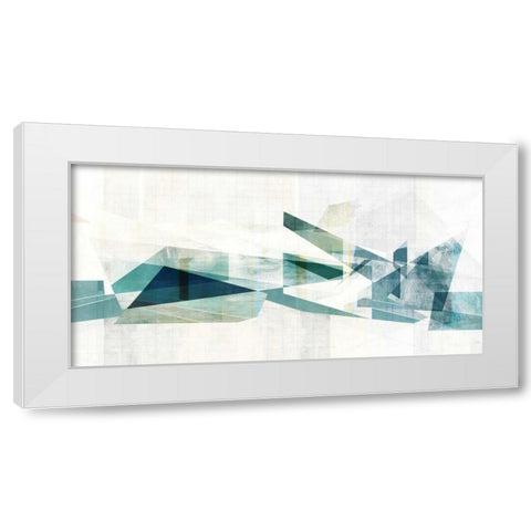 Abstracture White Modern Wood Framed Art Print by PI Studio