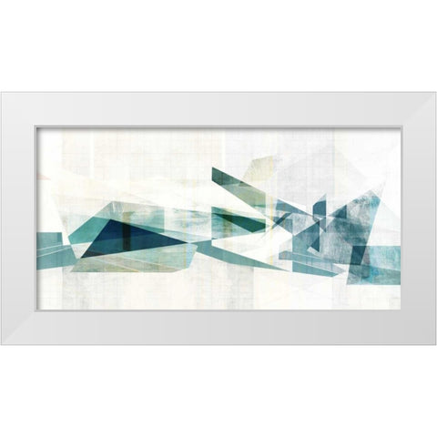 Abstracture White Modern Wood Framed Art Print by PI Studio