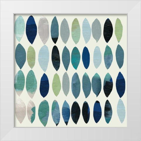 Leaf Abstract II White Modern Wood Framed Art Print by PI Studio