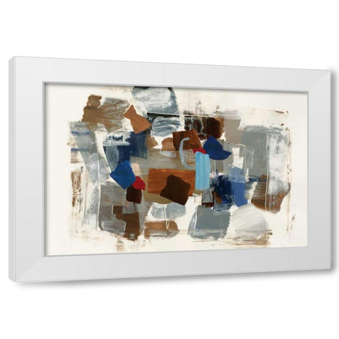 Cubic Abstract I White Modern Wood Framed Art Print by PI Studio
