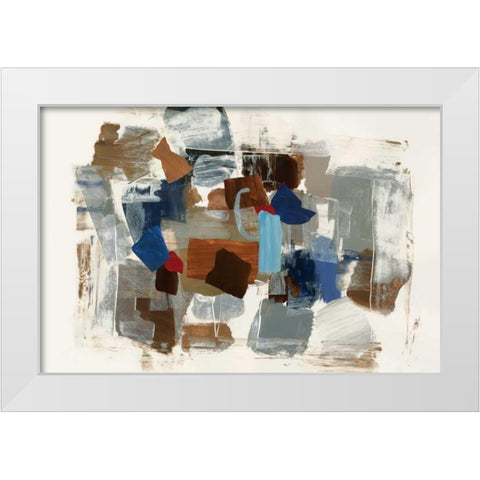 Cubic Abstract I White Modern Wood Framed Art Print by PI Studio