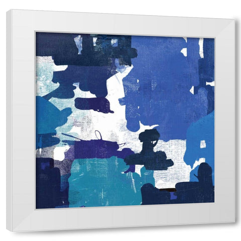 Block Paint II Blue Version White Modern Wood Framed Art Print by PI Studio
