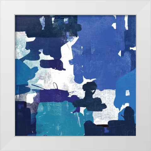 Block Paint II Blue Version White Modern Wood Framed Art Print by PI Studio