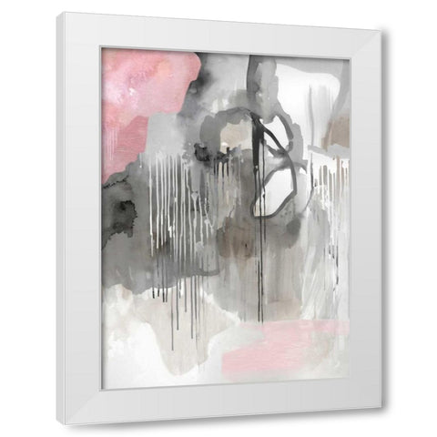 Muted Abstract White Modern Wood Framed Art Print by PI Studio