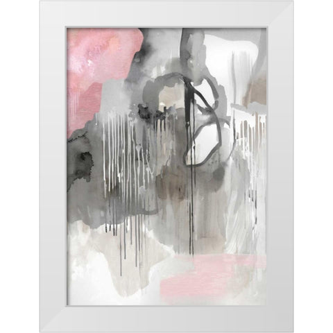 Muted Abstract White Modern Wood Framed Art Print by PI Studio