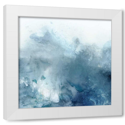 Watercolor Stain I White Modern Wood Framed Art Print by PI Studio