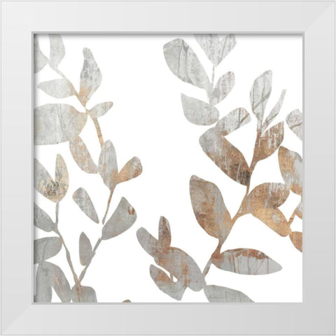 Marble Foliage I White Modern Wood Framed Art Print by PI Studio