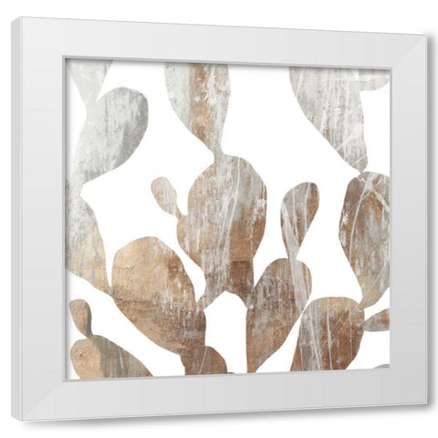 Marble Foliage II White Modern Wood Framed Art Print by PI Studio