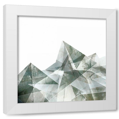 Paper Mountains I White Modern Wood Framed Art Print by PI Studio