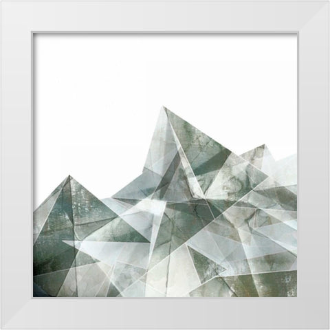 Paper Mountains I White Modern Wood Framed Art Print by PI Studio