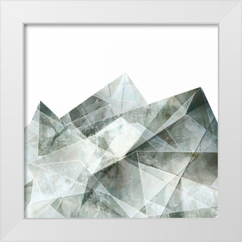 Paper Mountains II White Modern Wood Framed Art Print by PI Studio