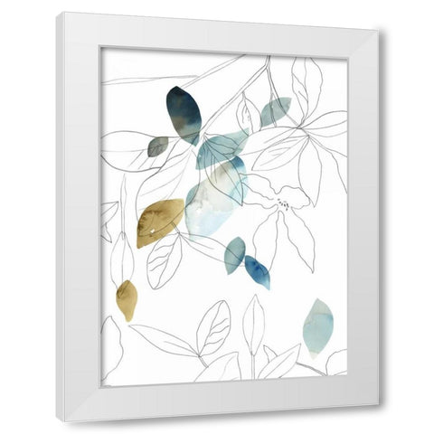 Frond II White Modern Wood Framed Art Print by PI Studio