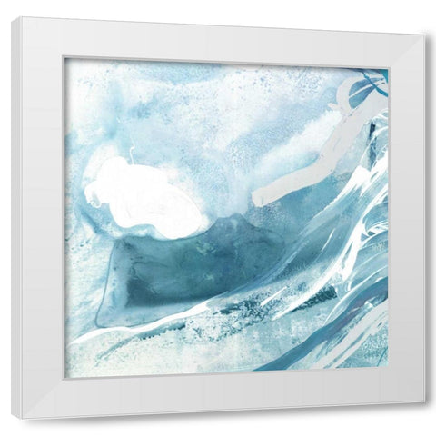 Water Pocket I White Modern Wood Framed Art Print by PI Studio