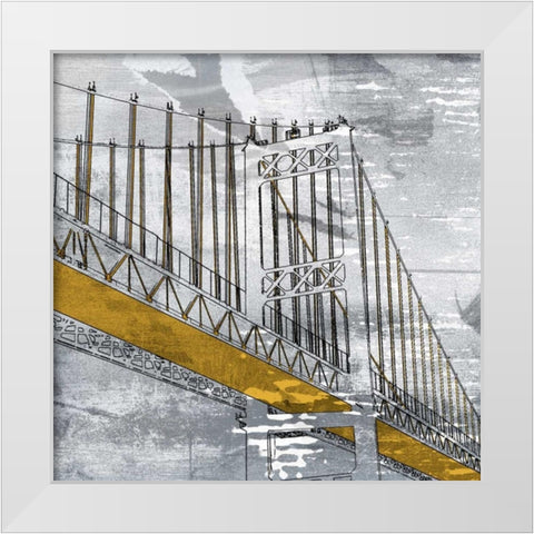 Overpass White Modern Wood Framed Art Print by PI Studio