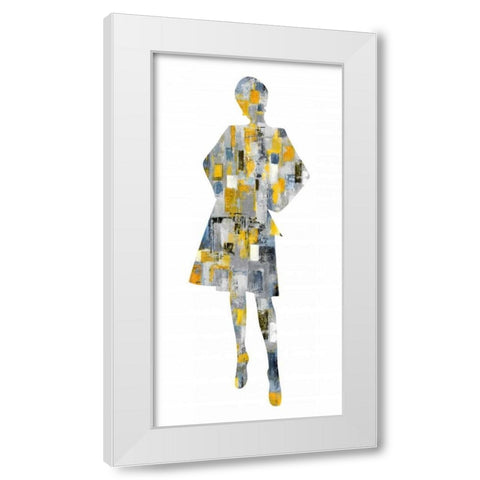 Poise I White Modern Wood Framed Art Print by PI Studio