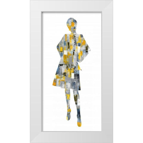 Poise I White Modern Wood Framed Art Print by PI Studio