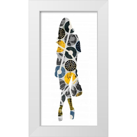 Poise II White Modern Wood Framed Art Print by PI Studio