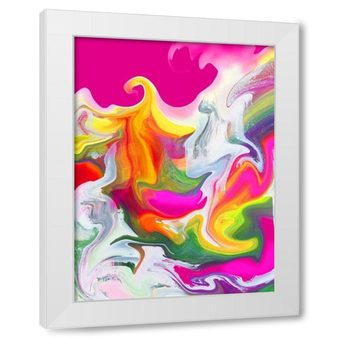 Liquified II White Modern Wood Framed Art Print by PI Studio