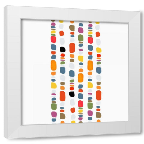 Pebble I White Modern Wood Framed Art Print by PI Studio