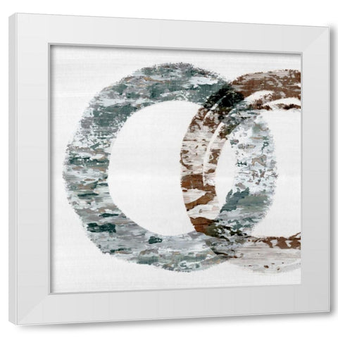 The circle II White Modern Wood Framed Art Print by PI Studio