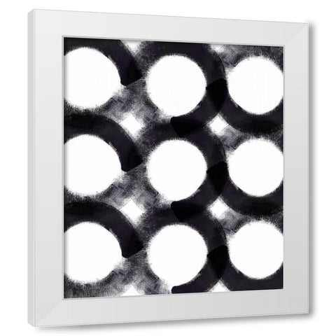 The circle III White Modern Wood Framed Art Print by PI Studio